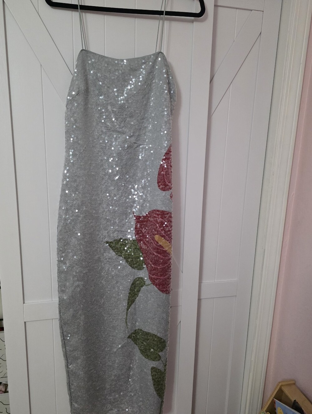 FARM Rio Blue Floral Sequin Maxidress - Picture 4 of 5